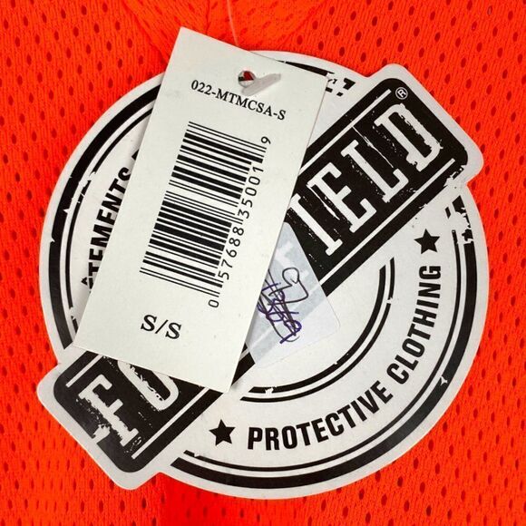 Forcefield protective Clothing Orange Mesh HI VIS V Neck T Shirt US S - Picture 5 of 6